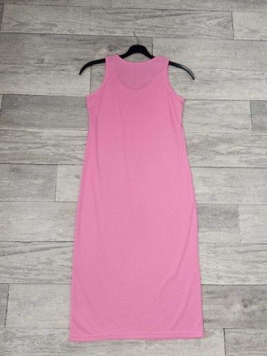 Długa bluzka sukienka różowa damska 38