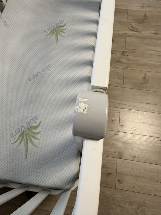 Дитяче ліжечко Верес з маятником детская кроватка Верес біло-сірий