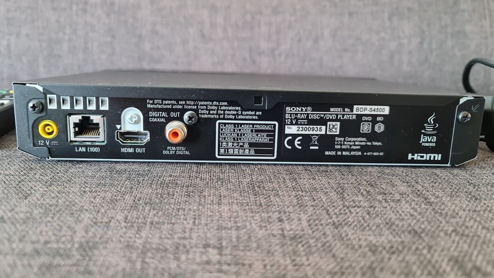 Sony odtwarzacz blu-ray 3D DVD BDP-s4500