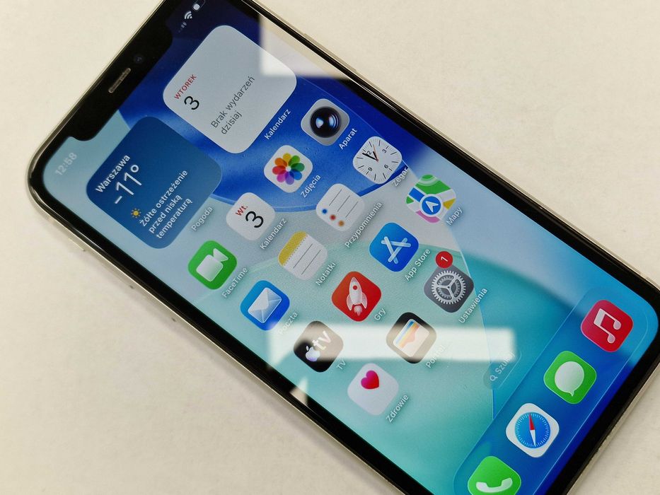 iPhone 11 128GB/ White/ Grade B/ Bateria 77%/ Gwarancja + ładowarka