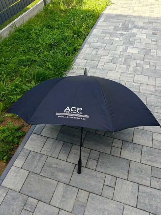 Nowy parasol 130 cm – czarny z grafiką nieba i chmur