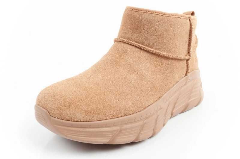 Skechers zimowe damskie botki za kostkę ocieplane skórzane r. 36-41