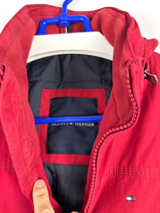 Kurtka męska Tommy Hilfiger czerwona basic wiatrówka r. M