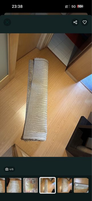 2 Tapetes tons castanho giro - tamanho