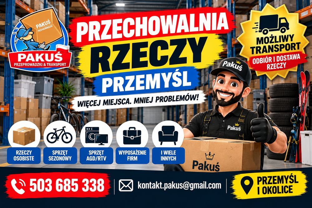 Przechowalnia rzeczy Przemyśl – magazynowanie dla osób i firm z transportem