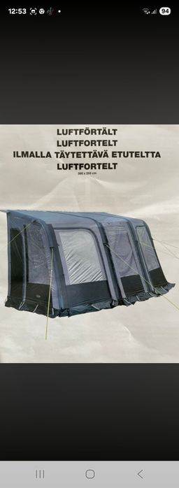Przedsionek pompowany do przyczepy kempingowej/campera