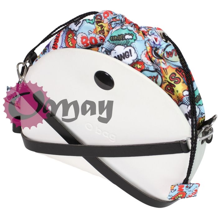 CZARNY organizer OBAG MOON LIGHT worek komiks 2 kieszenie komin OMAY