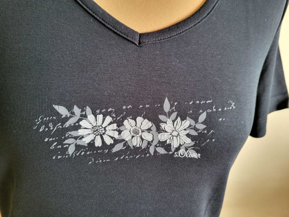 Bluzka typu T-shirt s.Oliver czarna - nowa