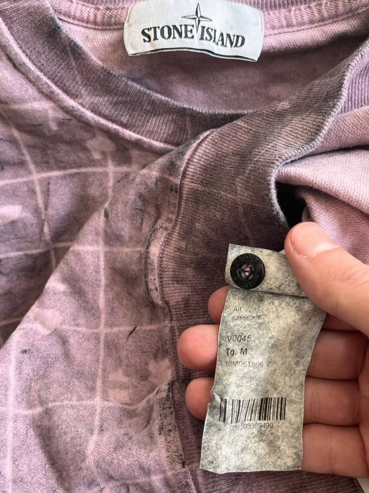 Stone island sweatshirt dyed check
