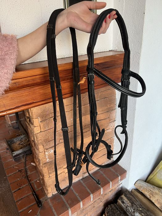 Ogłowie czarne, rozmiar FULL.