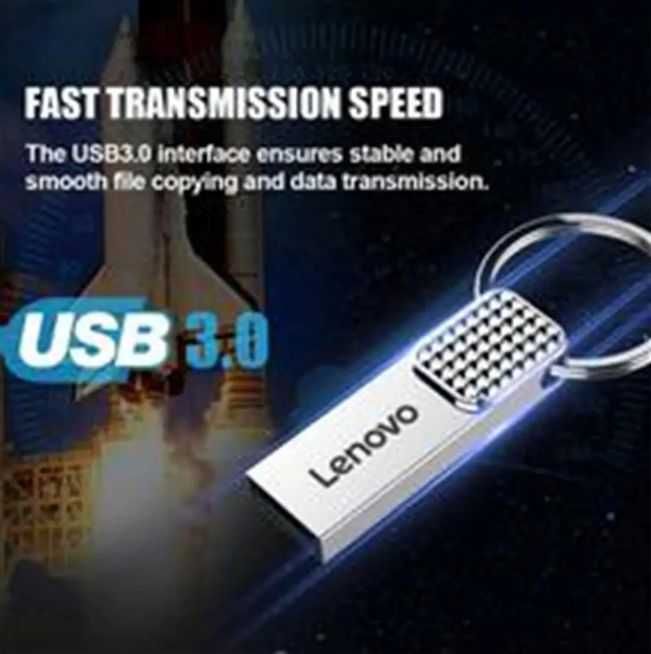 USB флешка Lenovo 2 ТБ USB 3,0 Металл цвет золота