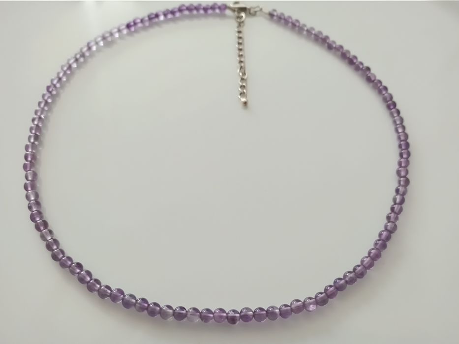 Naszyjnik z ametystu srebro