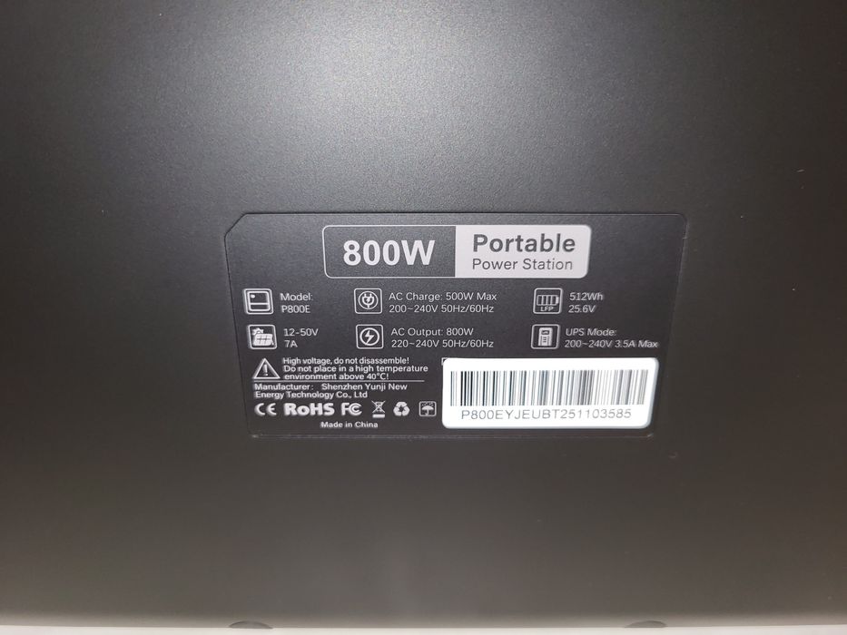 Оф.Гарантія 2 роки. Зарядна станція OUKITEL P800E (800 Вт, 512 Вт/год)