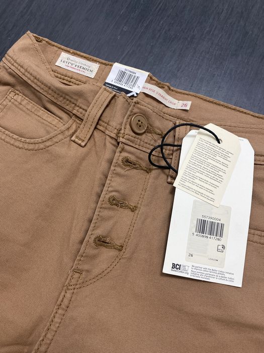 Jean Levi’s Mulher 724 High Rise Straight Crop Brun W20 Alongar 90 cm