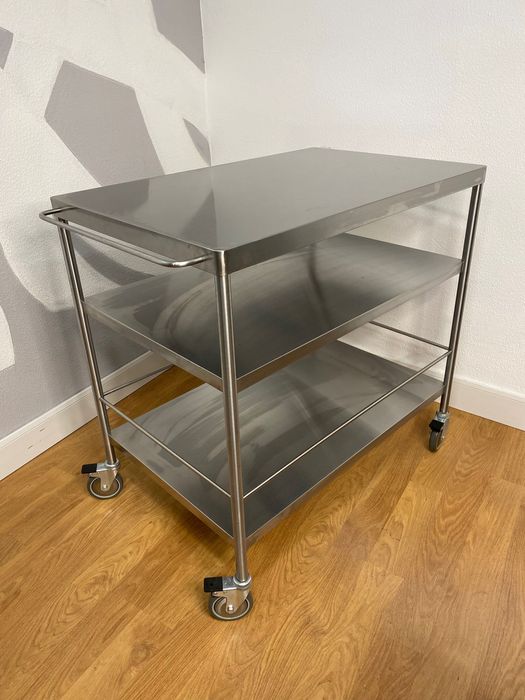 Bancada de Inox com rodas