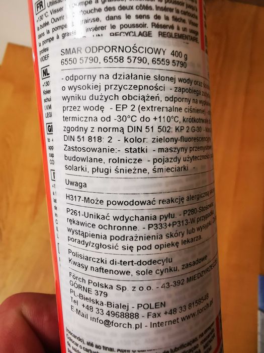 Smar Tuba Forch S492 400g