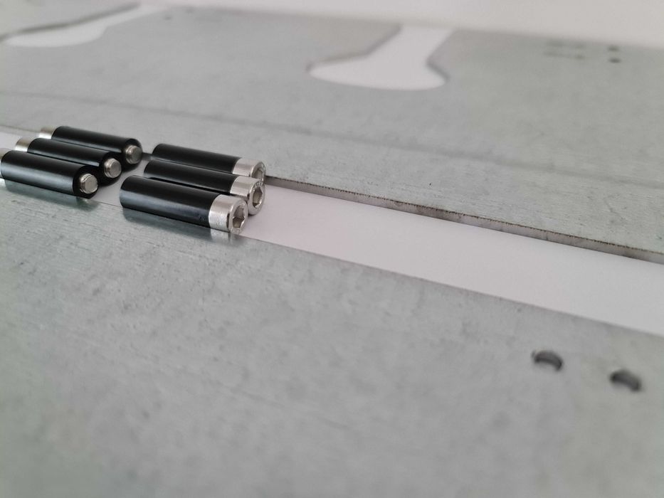 Metalowy szablon do łączenia blatów -UNIKA na frez 12 mm - BEZ GWINTU