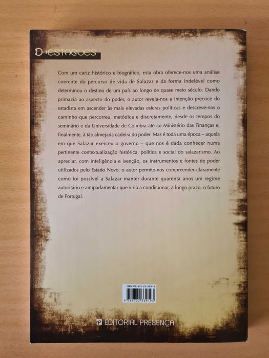 Livro "Salazar - A Cadeira do Poder" de Manuel Poirier Braz