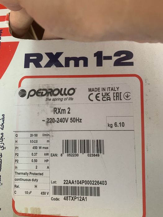 Bombas Monofásicas Rxm 2 Pedrollo