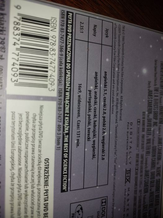 Film OBCY 2 DVD Aliens Decydujące starcie S. Weaver DVD+ książka=15zł ...