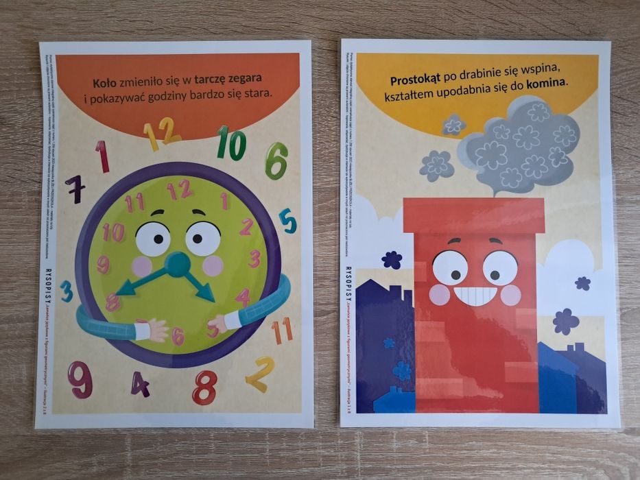 Łamańce językowe z figurami geometrycznymi