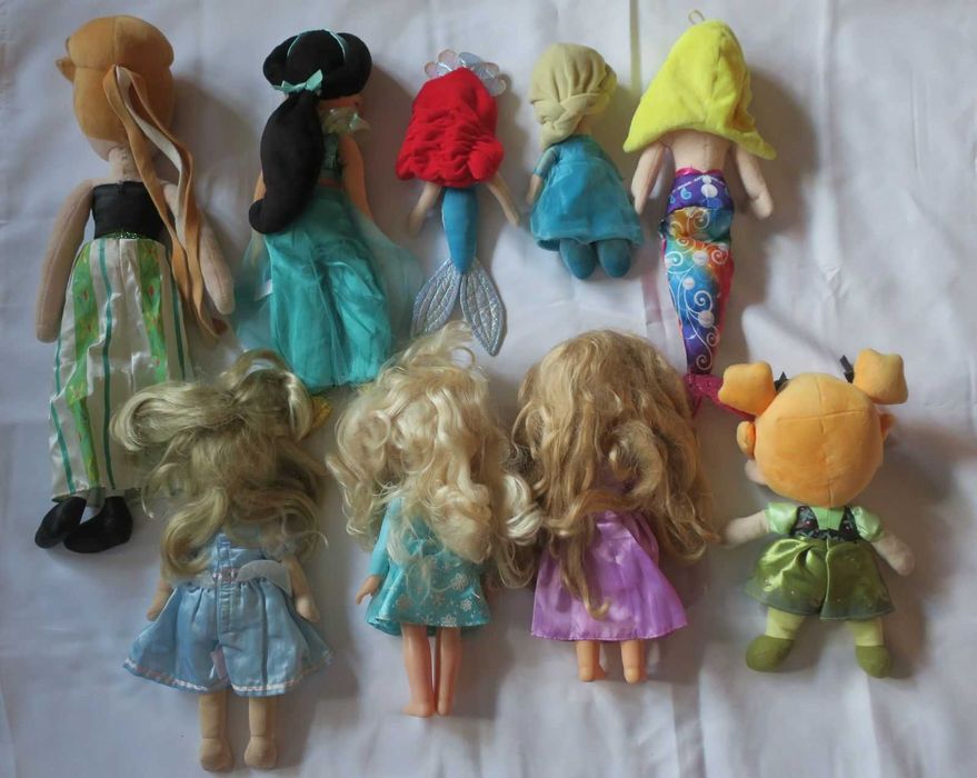 Lalka Anna Elsa Kraina Lodu Syrenka Arielka Jasmina Roszpunka