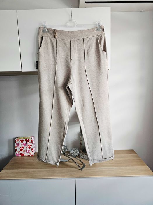 Spodnie kanty Minouu, melanżowy beż