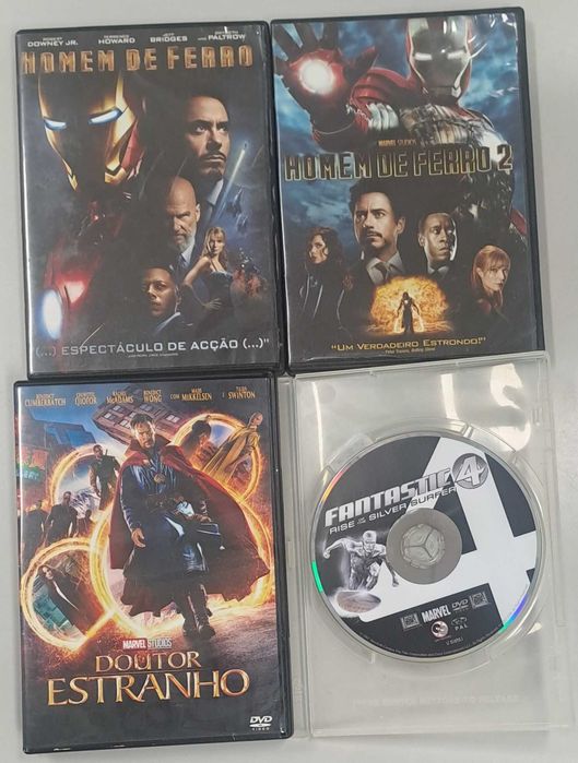 Pack 4 Filmes da Marvel (Homem de Ferrro, Dr. Estranho)