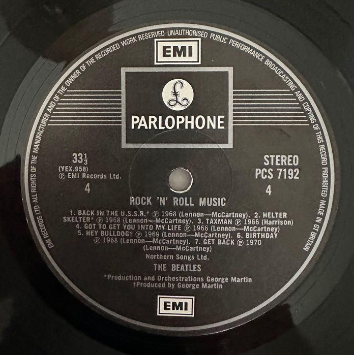 The Beatles - Rock 'n' Roll Music (2LP) | wydanie UK 1976 Parlophone