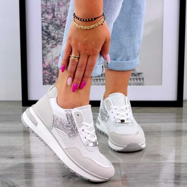 Białe Adidasy Damskie Sneakersy Modne Nowe 38