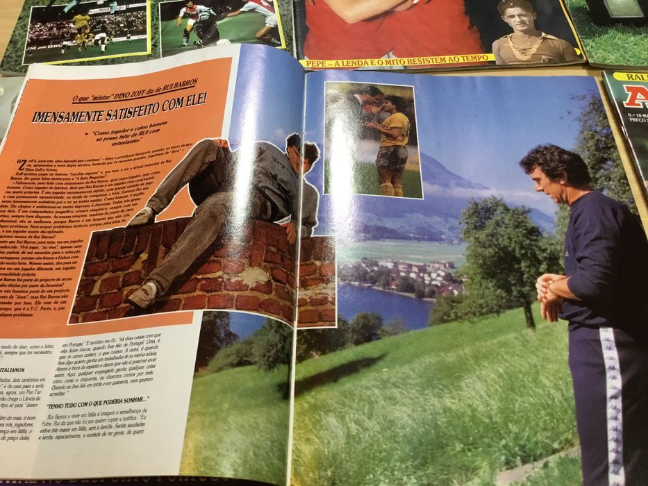 Lote de 6 revistas dos anos 80 A bola Mazazine e um jornal