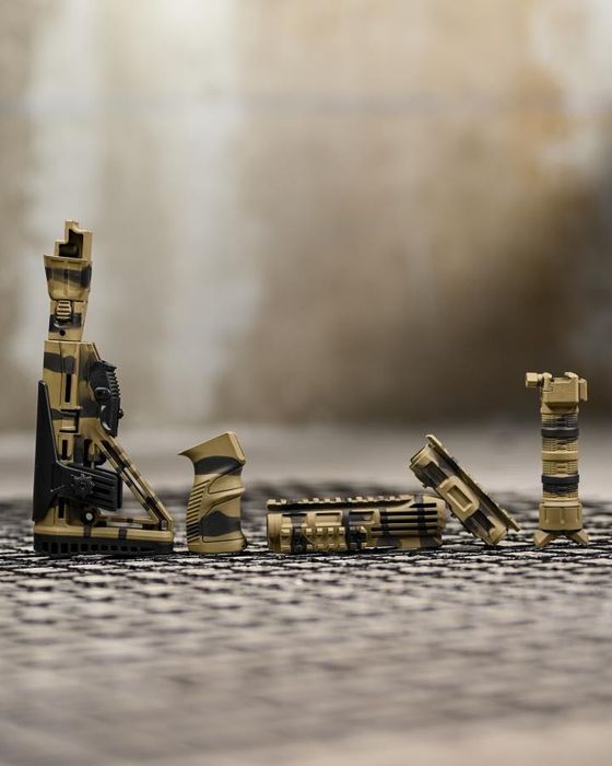 Обвіс АК74 АКМ АК47 обвес набор тюнинга койот. Приклад АК