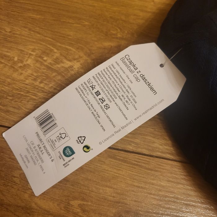 Real madryt nowa czapka z daszkiem  one size