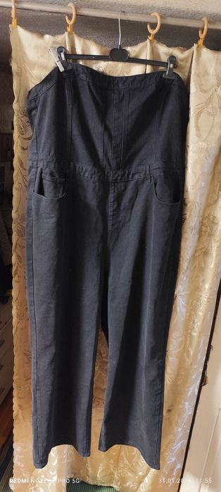 Джинсовий комбінезон без шлейок