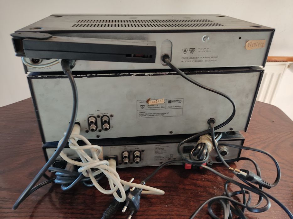 Zestaw muzyczny retro radio radioodtwarzacz kaseta UNITRA