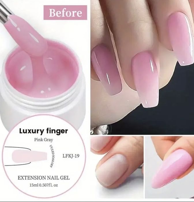 15 мл. Гель - Luxure fingure - для нарощування нігтів