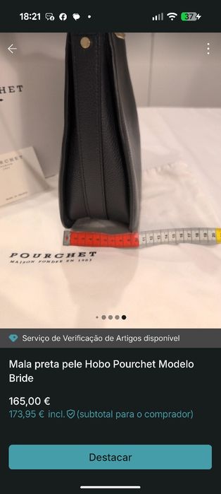 Mala Preta Pourchet modelo Bride