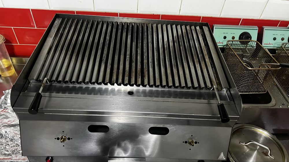 Гриль на лавових камінчх газовий нержавійка