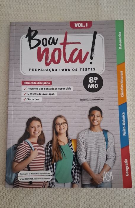 Boa Nota! - Preparação para os Testes - Vol. 1" (8.º Ano)