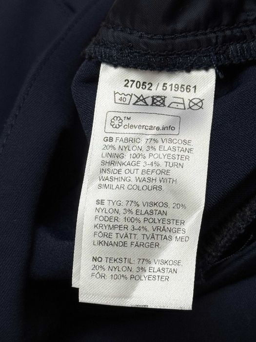 Spodnie wiskozowe chinosy eleganckie chinos granatowe Kappahl 36 S