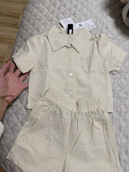 Костюм на хлопчика беж натуральний