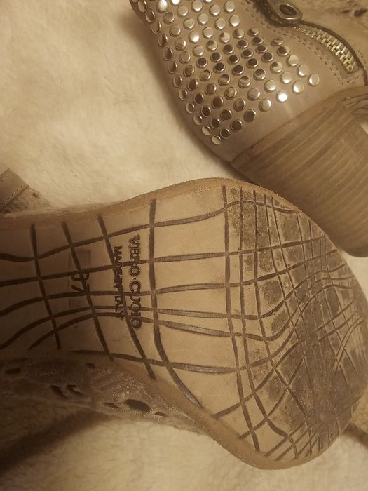 Skórzane zamszowe boti