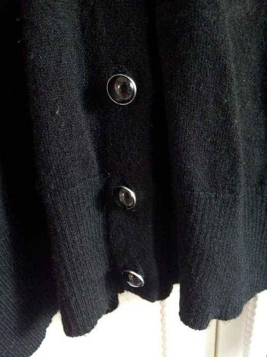 Sweter kardigan Orsay M 38 czarny L 40 guziki zapinany dekolt V serek