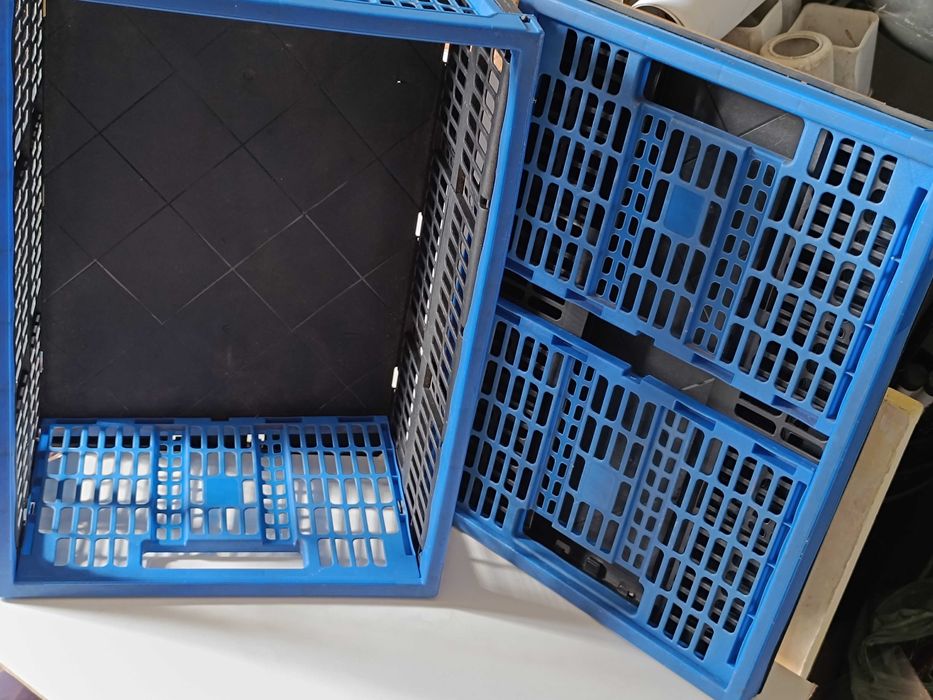 2 Caixotes Caixas de Plástico dobráveis