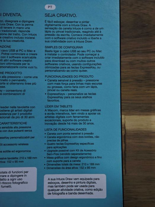Wacom Intuos Draw Branca - Mesa Digitalizadora | Como Nova e em Caixa