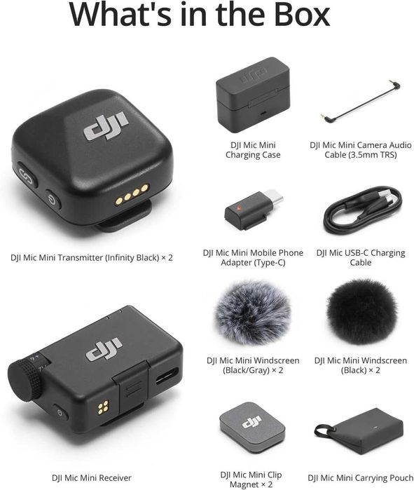 Мікрофони DJI Mic Mini 2TX + 1RX + Charging Case (CP.RN.00000433.01)