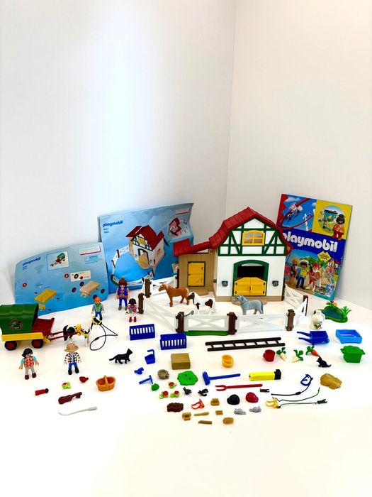 Playmobil 6927 stadnina kucyków Country 6948 Wycieczka bryczką kucyków