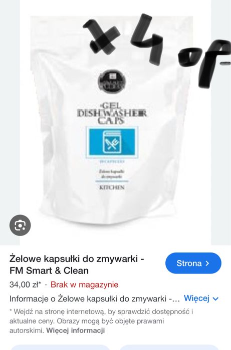 Żelowe kapsulki do zmywarki 4 opakowania FM