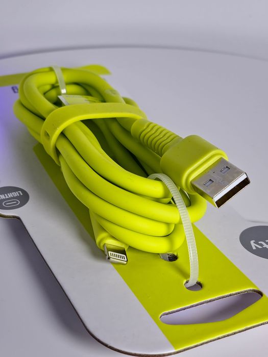 Kabel USB-A do Lightning 1,5m 2,4A Limonkowy WKr