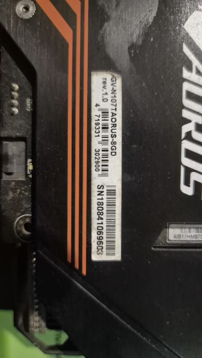 Відеокарта Gigabyte aorus 1070ti 8gb